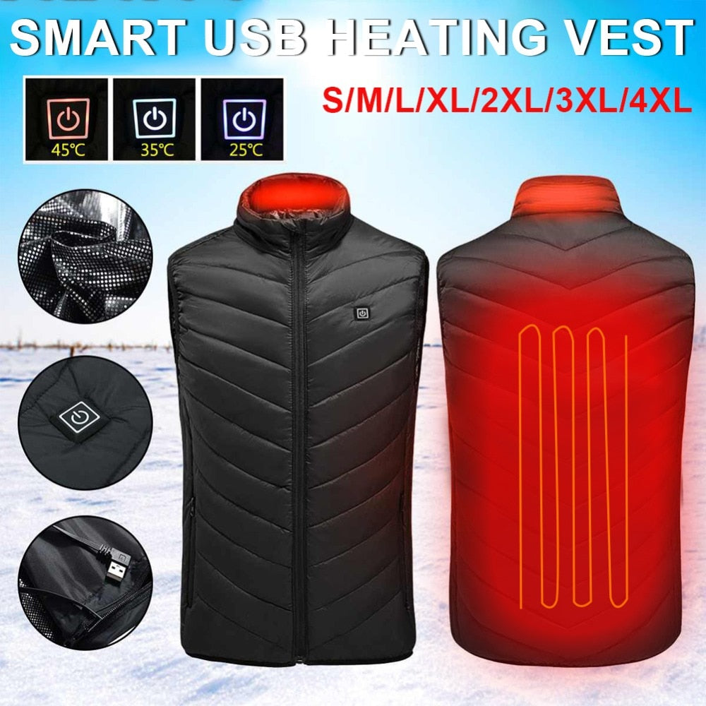 Tarmeek Heated Vest, Men's Fishing Vest, Heating Vest with 11 Heating  Zones, USB Charging Warm Waterproof Washable Heated Vest for Men Outdoor  Hiking