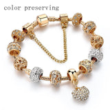 Crystal Heart Charm Bracelets & Bangles Gold Bracelets For Women