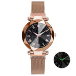 Starry Sky Stainless Steel Mesh Bracelet Watches For Women