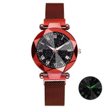 Starry Sky Stainless Steel Mesh Bracelet Watches For Women