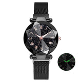 Starry Sky Stainless Steel Mesh Bracelet Watches For Women