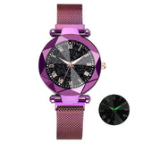 Starry Sky Stainless Steel Mesh Bracelet Watches For Women