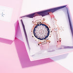 Women Watches Bracelet set Starry Sky