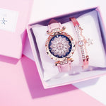 Women Watches Bracelet set Starry Sky