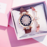Women Watches Bracelet set Starry Sky