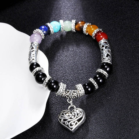 7 Chakra Bracelets Bangles Colors Mixed Healing Crystals Stone
