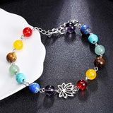 7 Chakra Bracelets Bangles Colors Mixed Healing Crystals Stone