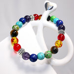 7 Chakra Bracelets Bangles Colors Mixed Healing Crystals Stone