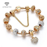 Crystal Heart Charm Bracelets & Bangles Gold Bracelets For Women